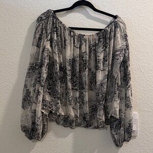 61. 🥳 Vici Sheer Oversized Blouse